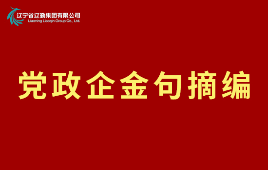 党政企金句摘编 第6期